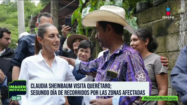 Claudia Sheinbaum visitó las zonas afectadas por lluvias de Querétaro, Hidalgo y Puebla