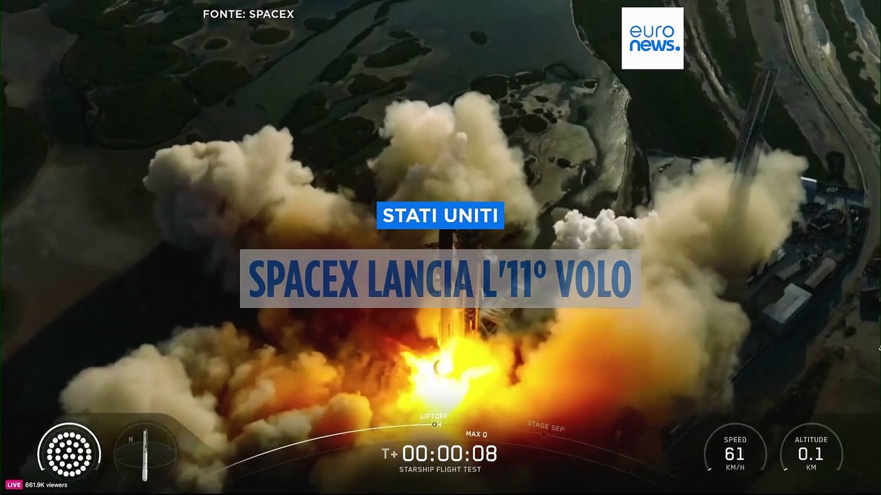 SpaceX lancia con successo l'11° volo di prova del razzo Starship