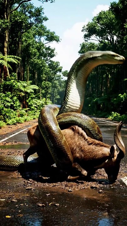 gaint python attacks on markhor