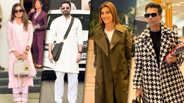 Bollywood Stars Rashmika Mandanna, Kriti Sanon, Karan Johar & Ayushmann Departs In Style!