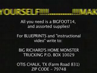 Big foot saute au dessus d'un avion