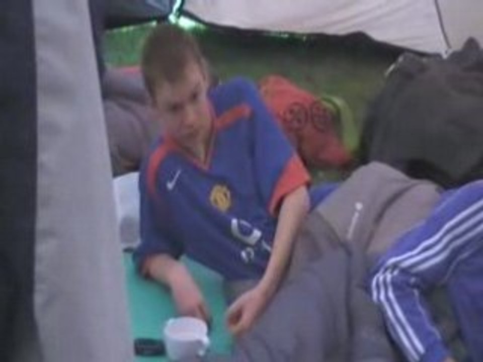 premier petit dej dans la tente des gars