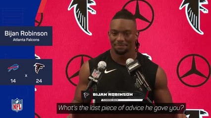 Bijan Robinson reveals advice from LeBron after career-best night against Bills