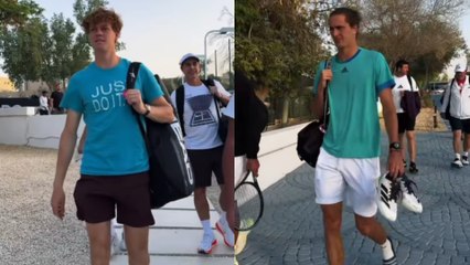 Six Kings Slam 2025 - Jannik Sinner, Alexander Zverev et Stefanos Tsitsipas à l'entraînement à Riyad !