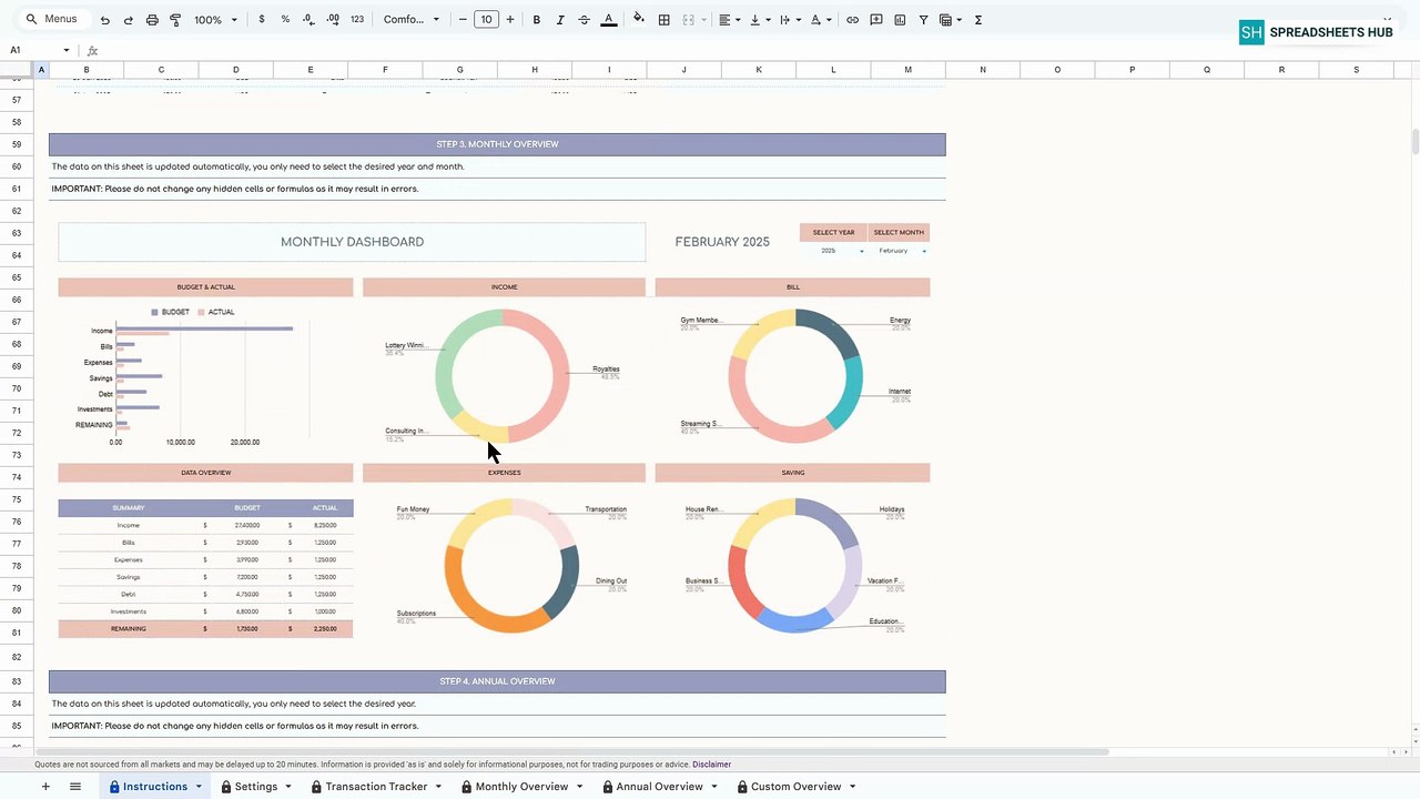 How to Use Income and Expense Tracker Template | Step-by-Step Tutorial