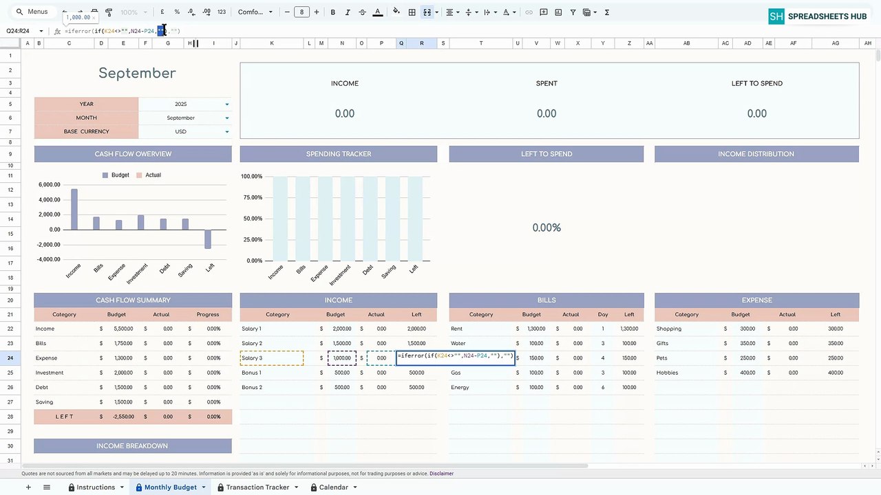 How to Use a Zero-Based Budget Spreadsheet | Step-by-Step Tutorial