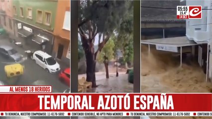 Temporal causa destrozos y deja decenas de heridos en España