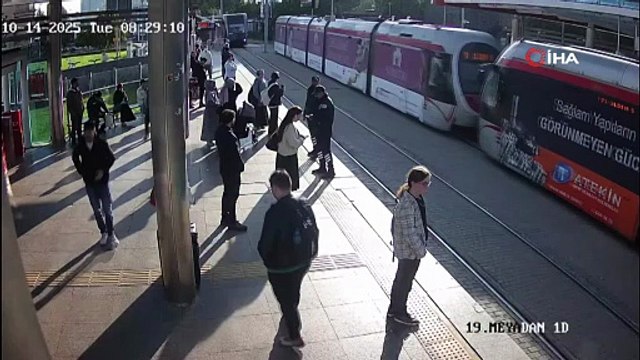 Genç kızı korkunç ölümden güvenlik görevlisinin refleksi kurtardı!