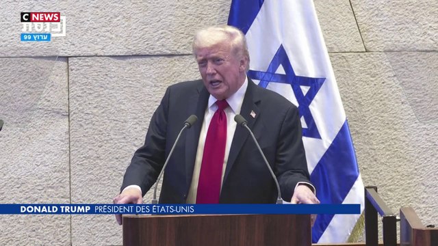 Donald Trump accueilli en héros au parlement israélien