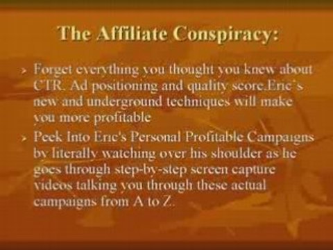 The Affiliate Conspiracy Review By Eric Rockefeller
