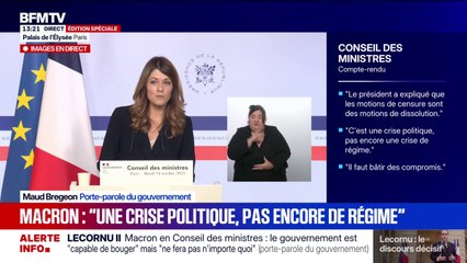"Il s'agit de doter la Nouvelle-Calédonie d'une organisation politique pérenne", précise Maud Bregeon, porte-parole du gouvernement
