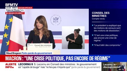 "Les forces politiques ne doivent pas avoir peur de s'engager dans le débat budgétaire", déclare Maud Bregeon, porte-parole du gouvernement