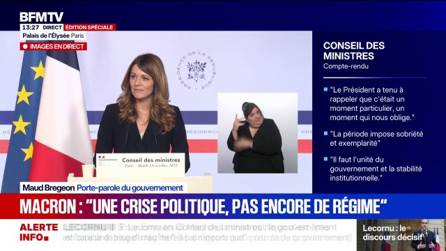 Le discours du Premier ministre sera un discours de clarification , indique Maud Bregeon, porte-parole du gouvernement