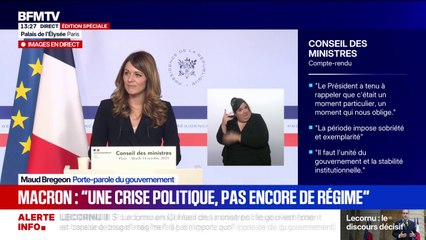 "Le discours du Premier ministre sera un discours de clarification", indique Maud Bregeon, porte-parole du gouvernement