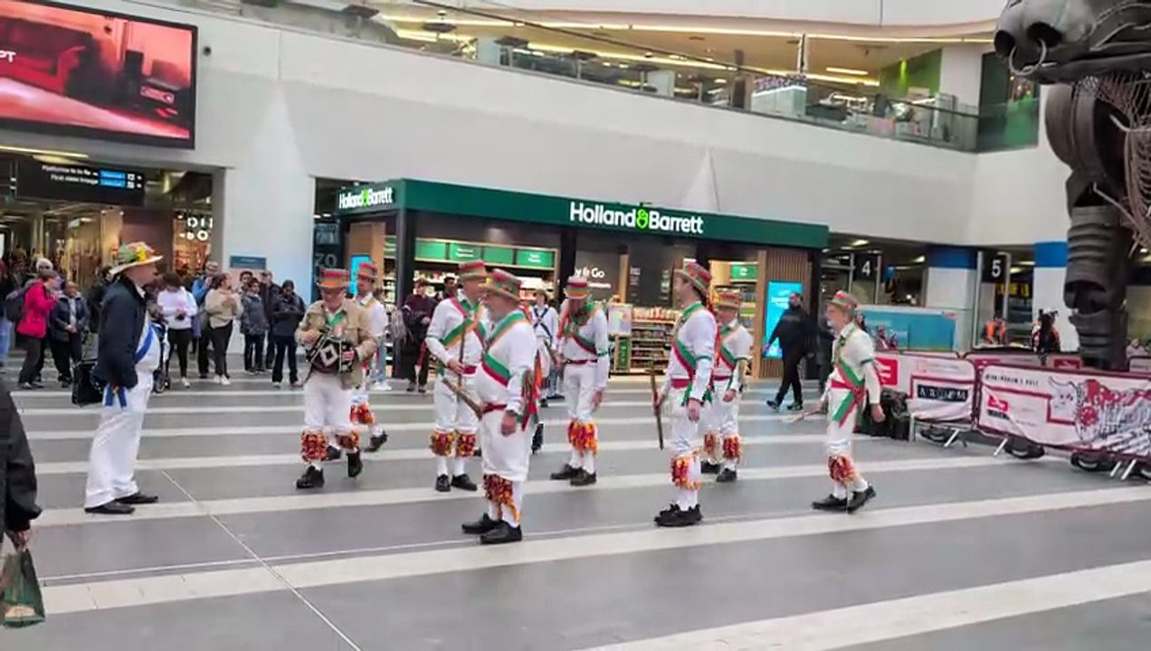 Morris dancers out bringing joy to locals over the weekend at Grand Central