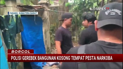 Detik-Detik Polisi Gerebek Bangunan Kosong Tempat Pesta Narkoba di Padang, Pria 30 Tahun Ditangkap