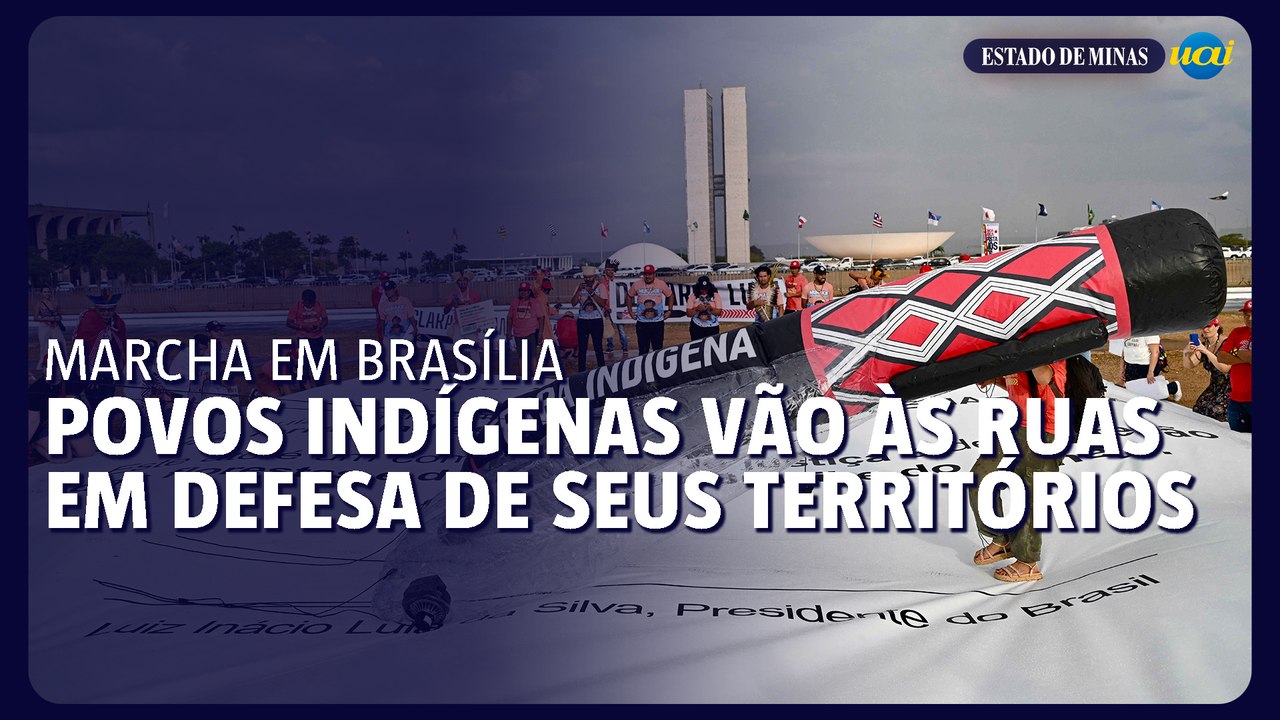 Marcha indígena em Brasília exige avanço na demarcação de terras