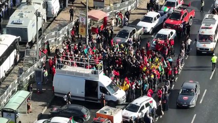 İstanbul'da yüzlerce motosiklet ve araçla büyük Gazze konvoyu