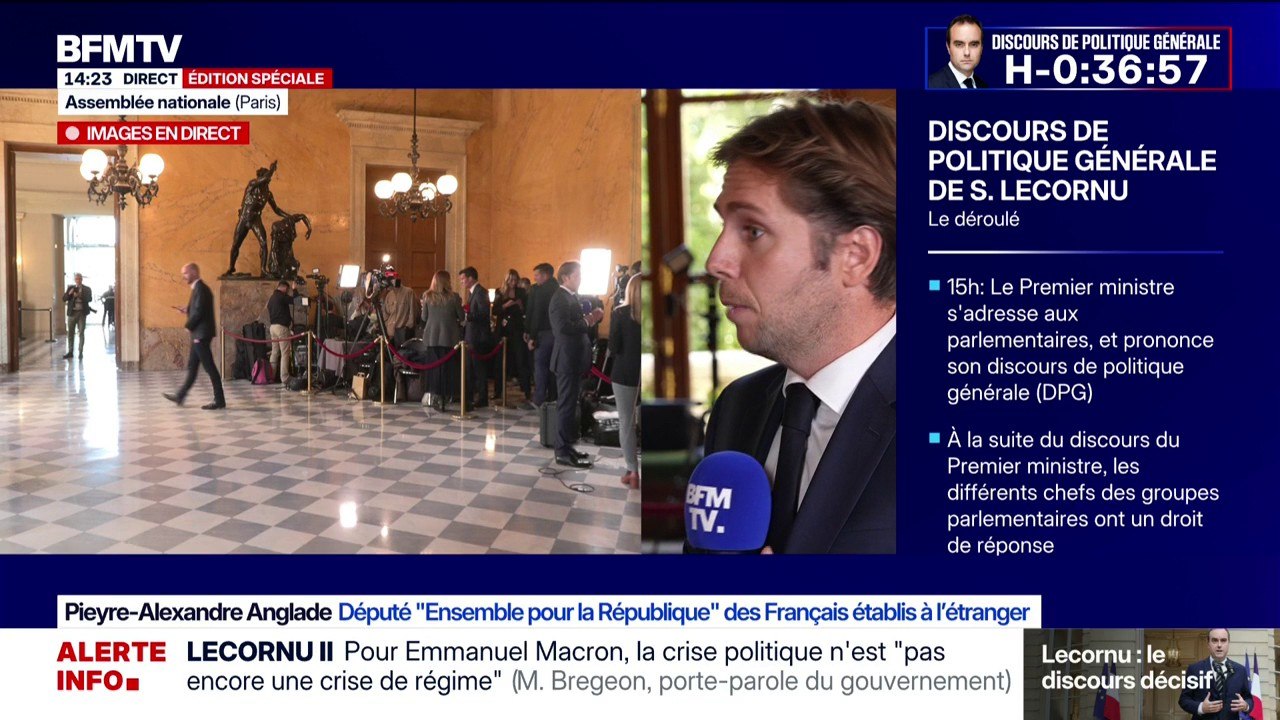 Crise politique: "Il faut que le gouvernement soit prêt à créer les conditions du débat parlementaire", assure Pieyre-Alexandre Anglade (Ensemble pour la République)
