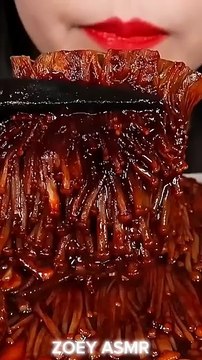 ASMR Spicy Enoki Mushroom• __ Mukbang _asmr _shorts _enokimushroom _spicyfood _mukbang