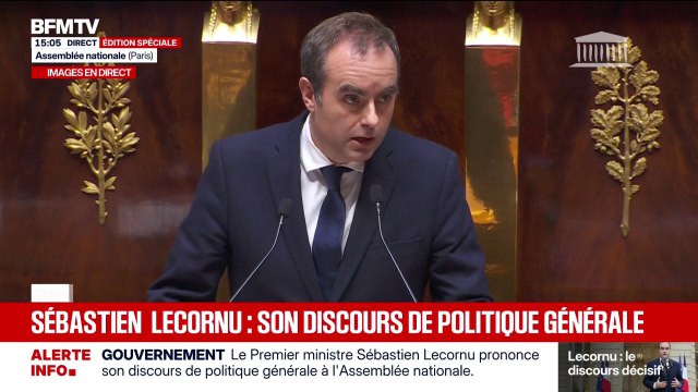 Discours de politique générale: Il y a des mesures d'urgence à prendre sans attendre, c'est un devoir , assure Sébastien Lecornu