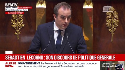 Discours de politique générale: "Il y a des mesures d'urgence à prendre sans attendre, c'est un devoir", assure Sébastien Lecornu