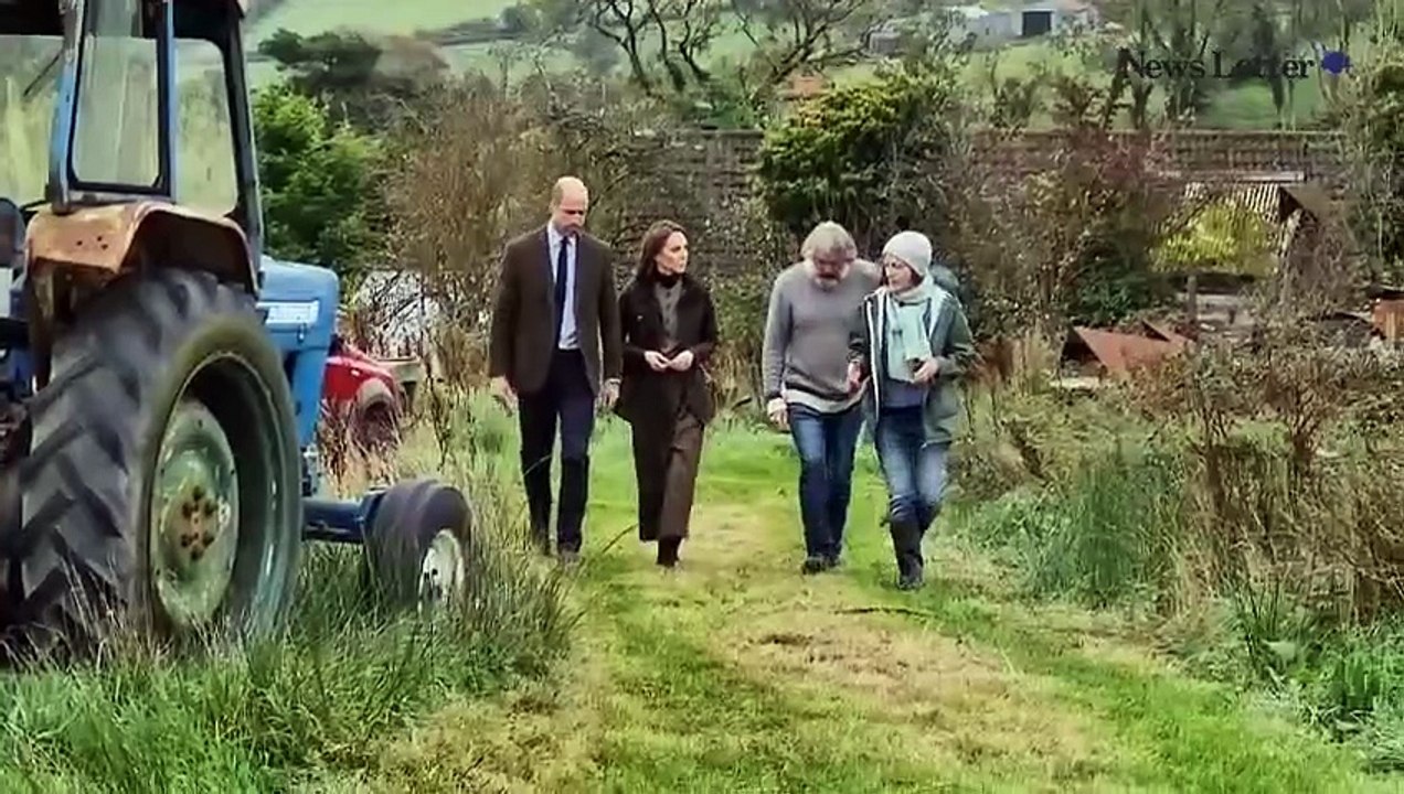 Prince and Princess of Wales visit flax farm in Cookstown, County Tyrone.