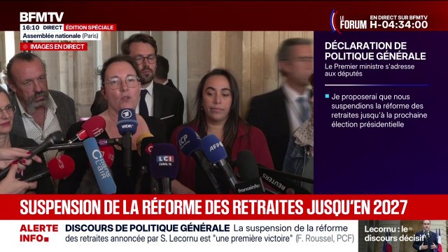 Discours de politique générale: pour Cyrielle Chatelain, présidente du groupe (Écologiste et social), le Premier ministre n'a pas dit grand-chose annonce voter la censure