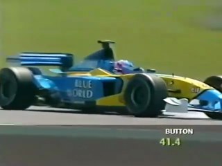 F1 – Jenson Button (Renault V10) lap in qualifying – France 2002