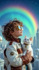 cute kids & cute cat friendship #cat #cute #kids