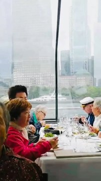 The New York City Department of Aging this summer funded several community senior activity centers to organize activities such as cruise rides for the elderly to tour and have group lunches. On September 17th, 2025. Nelson Wang on this video