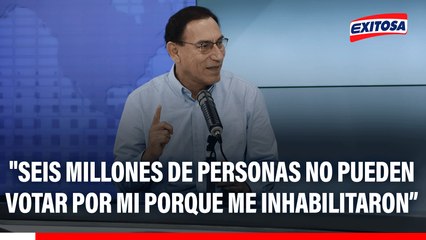 Martín Vizcarra asegura que su inhabilitación afecta a seis millones de peruanos que quieren votar por él