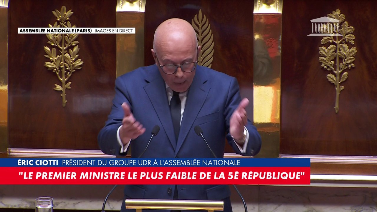 Éric Ciotti : «Vous êtes le Premier ministre le...