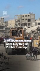 Gaza City Begins Rubble Cleanup