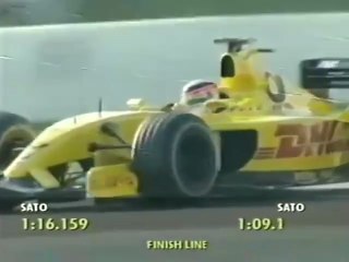 F1 – Takuma Sato (Jordan Honda V10) laps in practice and qualifying – France 2002