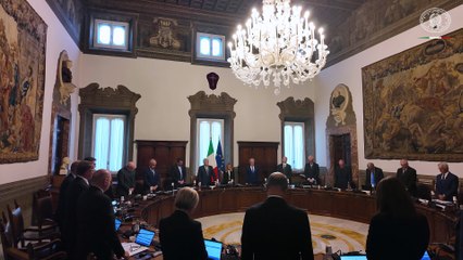 Roma - Consiglio dei Ministri, minuto di silenzio per la scomparsa dei tre Carabinieri  (14.10.25)