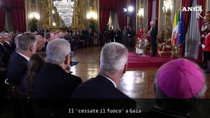 Mattarella: "Oggi scintilla di speranza in Medio Oriente"