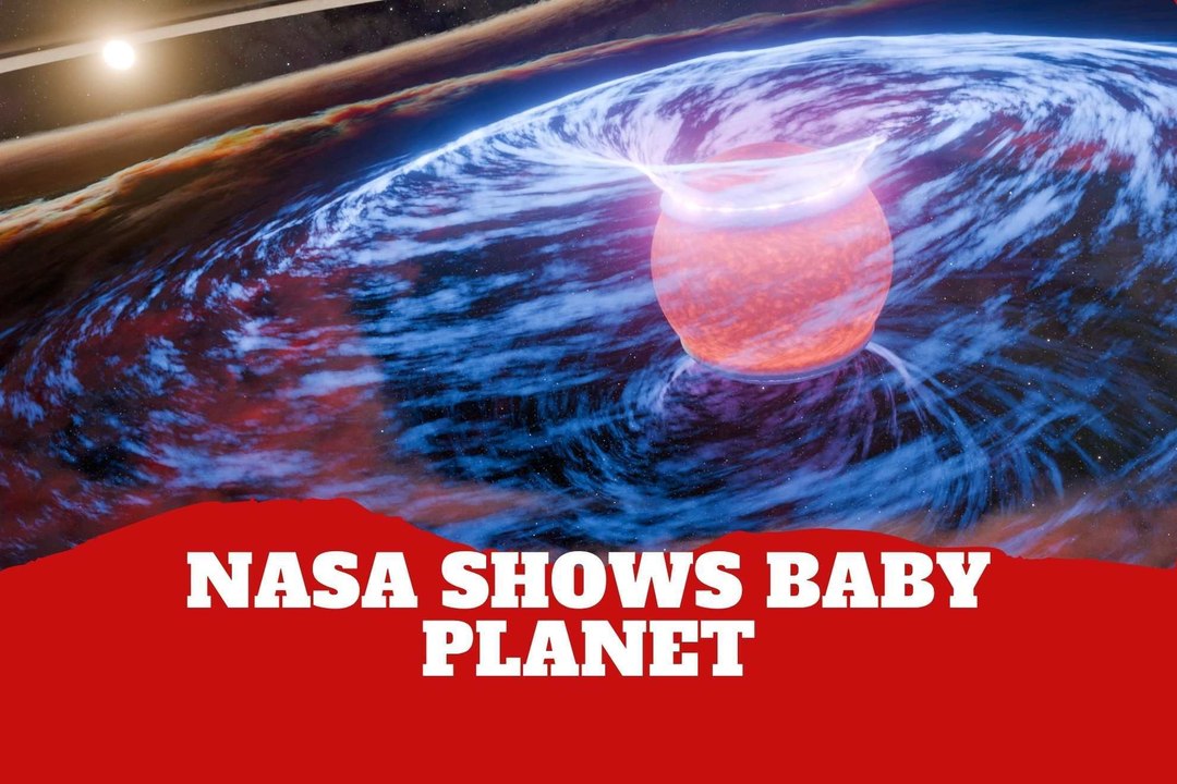 Stunning photo of a baby planet growing around its star