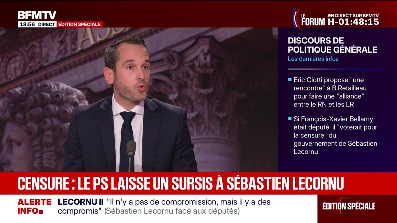 Le PS ne censura pas le gouvernement de Sébastien Lecornu: "La condition [sur la réforme des retraites] a été remplie", explique Pierre Jouvet, secrétaire général du parti