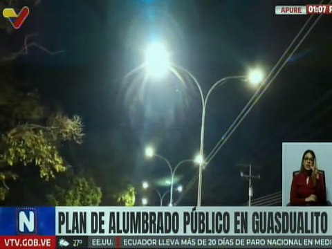 Apure | Primera fase del Plan de Alumbrado Público en Guasdualito instalará mil luminarias