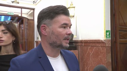 Rufían desconfía del plan de paz para Gaza: "Me parece que no va a acabar aquí"