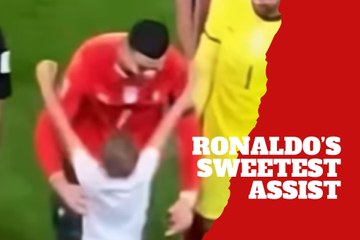 Cristiano Ronaldo's Touching Pre-Game Moment with Young Fan ❤️