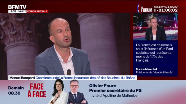 Le PS ne censura pas le gouvernement: Manuel Bompard (LFI) appelle les députés du parti à désobéir à cette consigne