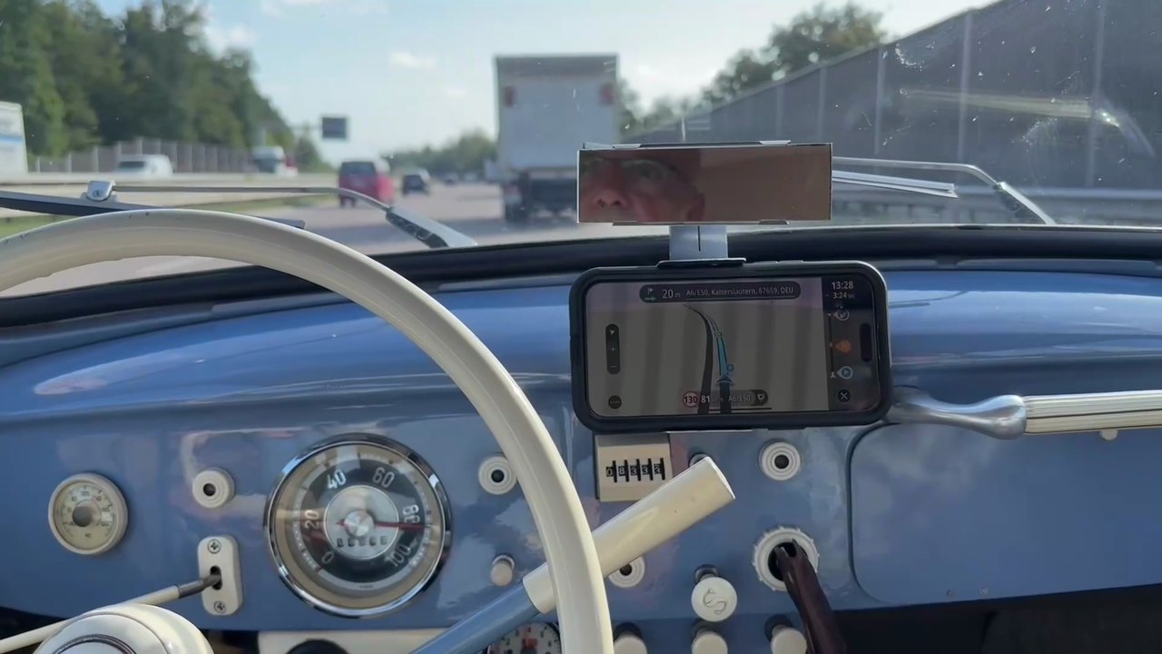 Mit 13PS 70J alt auf BAB unterwegs