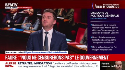 Gouvernement Lecornu: "Tous ceux qui décident de ne pas censurer ce gouvernement vont se rendre complices d'un budget catastrophique", clame Alexandre Loubet, député RN de Moselle