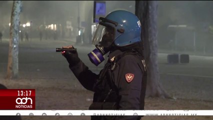 🚨¡Última Hora! Enfrentamiento entre policías y manifestantes en  calles de Udine, Italia