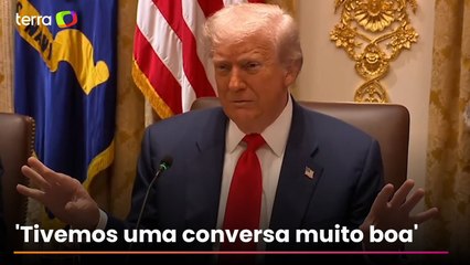 Trump volta a elogiar encontro com Lula durante reunião com Milei na Casa Branca