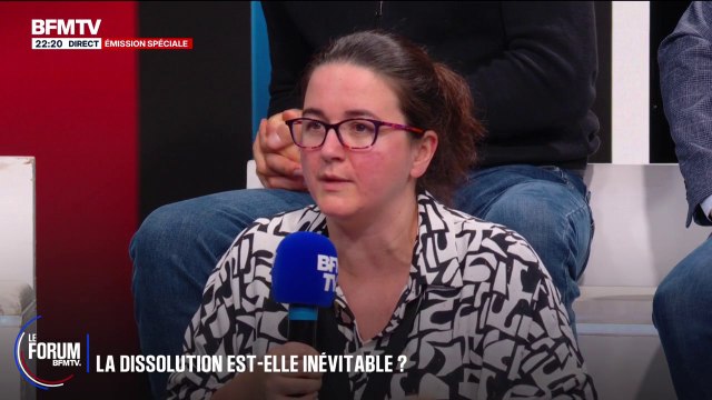 FORUM BFMTV - Nous, on vous voit tous en train de chahuter, de jouer ou de dormir dans votre Assemblée. Nous si on fait ça, on crève : la colère de Lucie, gestionnaire d'une boulangerie, contre les politiques
