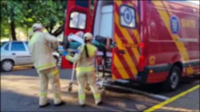 Trabalhador é socorrido pelo Siate após acidente em empresa na BR-277, em Cascavel