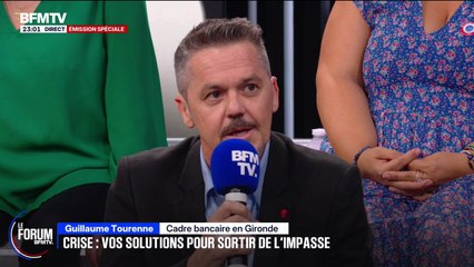 FORUM BFMTV - Guillaume, cadre bancaire, souhaite "diviser par deux le nombre de parlementaires"